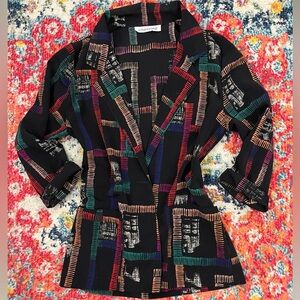 Vintage Richard Kristal Multicolor Patterned Women's Blazer